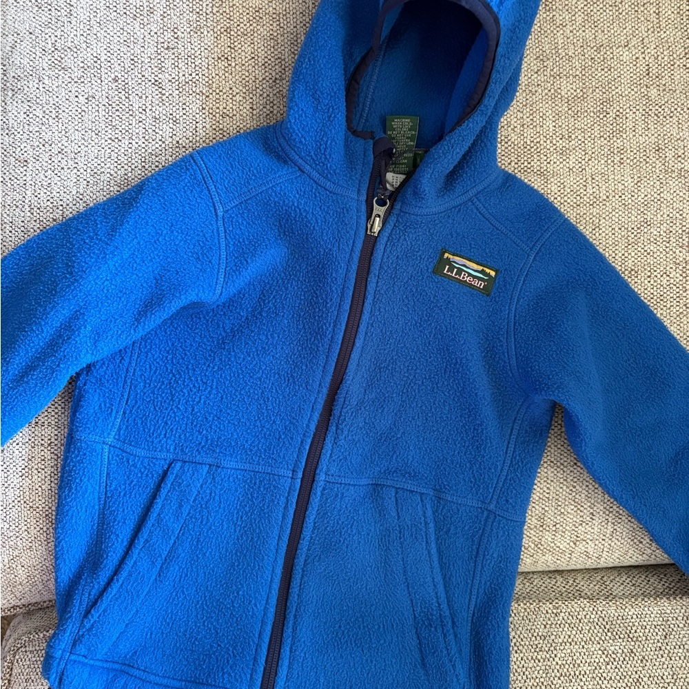 L.L. Bean Kids Royal Blue Fleece Hoodie